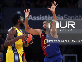 Jabari Parker and Trevion Williams play during the match between FC Barcelona and Alba Berlin, corresponding to week 2 of the Turkish Airlin...