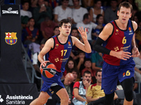 Juan Nunez plays during the match between FC Barcelona and Alba Berlin, corresponding to week 2 of the Turkish Airlines Euroleague, at the P...