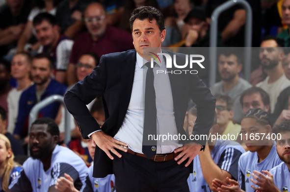 Israel Gonzalez coaches during the match between FC Barcelona and Alba Berlin, corresponding to week 2 of the Turkish Airlines Euroleague, a...