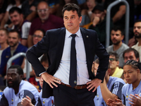 Israel Gonzalez coaches during the match between FC Barcelona and Alba Berlin, corresponding to week 2 of the Turkish Airlines Euroleague, a...