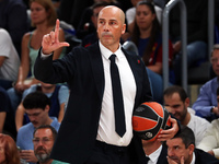 Joan Penarroya coaches during the match between FC Barcelona and Alba Berlin, corresponding to week 2 of the Turkish Airlines Euroleague, at...