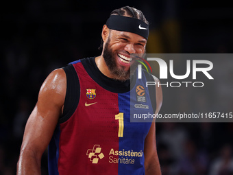 Justin Anderson plays during the match between FC Barcelona and Alba Berlin, corresponding to week 2 of the Turkish Airlines Euroleague, at...