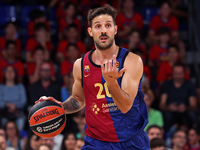 Nicolas Laprovittola plays during the match between FC Barcelona and Alba Berlin, corresponding to week 2 of the Turkish Airlines Euroleague...