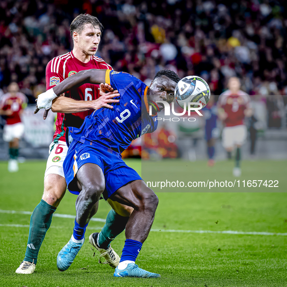 During the match between Hungary and the Netherlands at the Puskas Arena for the UEFA Nations League season 2024-2025 in Budapest, Hungary,...