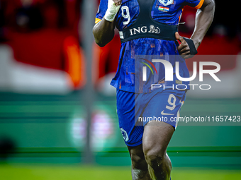 Netherlands forward Brian Brobbey plays during the match between Hungary and the Netherlands at the Puskas Arena for the UEFA Nations League...