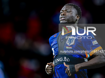 Netherlands forward Brian Brobbey plays during the match between Hungary and the Netherlands at the Puskas Arena for the UEFA Nations League...