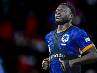 Netherlands forward Brian Brobbey plays during the match between Hungary and the Netherlands at the Puskas Arena for the UEFA Nations League...