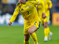 Mykhailo Mudryk is playing during the  UEFA Nations League 2024 League B Group B1 match between Ukraine and Georgia , at the Poznan Arena in...