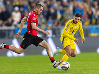 Giorgi Chakvetadze, Georgiy Sudakov are playing during the  UEFA Nations League 2024 League B Group B1 match between Ukraine and Georgia , a...