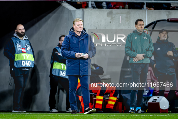 Netherlands trainer Ronald Koeman is present during the match between Hungary and the Netherlands at the Puskas Arena for the UEFA Nations L...