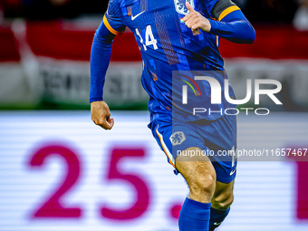 Netherlands midfielder Tijani Reijnders plays during the match between Hungary and the Netherlands at the Puskas Arena for the UEFA Nations...