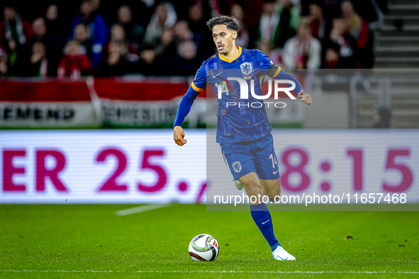 Netherlands midfielder Tijani Reijnders plays during the match between Hungary and the Netherlands at the Puskas Arena for the UEFA Nations...