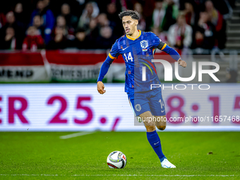 Netherlands midfielder Tijani Reijnders plays during the match between Hungary and the Netherlands at the Puskas Arena for the UEFA Nations...