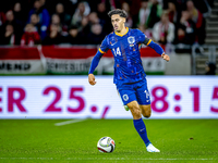 Netherlands midfielder Tijani Reijnders plays during the match between Hungary and the Netherlands at the Puskas Arena for the UEFA Nations...