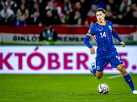 Netherlands midfielder Tijani Reijnders plays during the match between Hungary and the Netherlands at the Puskas Arena for the UEFA Nations...