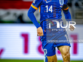 Netherlands midfielder Tijani Reijnders plays during the match between Hungary and the Netherlands at the Puskas Arena for the UEFA Nations...