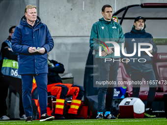 Netherlands trainer Ronald Koeman is present during the match between Hungary and the Netherlands at the Puskas Arena for the UEFA Nations L...