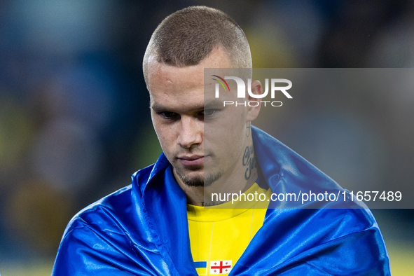 Mykhailo Mudryk is playing during the  UEFA Nations League 2024 League B Group B1 match between Ukraine and Georgia , at the Poznan Arena in...