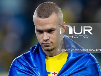 Mykhailo Mudryk is playing during the  UEFA Nations League 2024 League B Group B1 match between Ukraine and Georgia , at the Poznan Arena in...