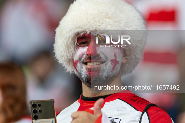 Georgia fan  during the  UEFA Nations League 2024 League B Group B1 match between Ukraine and Georgia , at the Poznan Arena in Poznan, Polan...