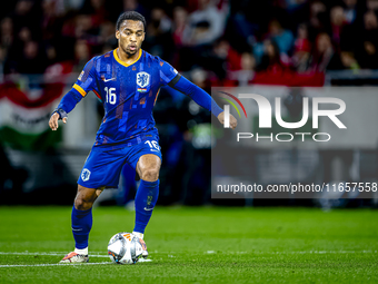 Netherlands midfielder Quinten Timber plays during the match between Hungary and the Netherlands at the Puskas Arena for the UEFA Nations Le...