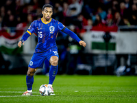 Netherlands midfielder Quinten Timber plays during the match between Hungary and the Netherlands at the Puskas Arena for the UEFA Nations Le...