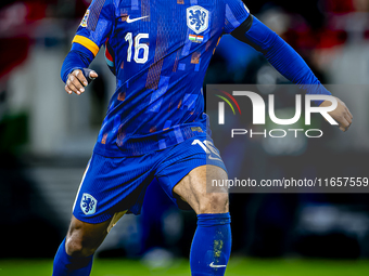 Netherlands midfielder Quinten Timber plays during the match between Hungary and the Netherlands at the Puskas Arena for the UEFA Nations Le...