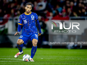 Netherlands midfielder Quinten Timber plays during the match between Hungary and the Netherlands at the Puskas Arena for the UEFA Nations Le...