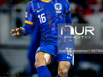 Netherlands midfielder Quinten Timber plays during the match between Hungary and the Netherlands at the Puskas Arena for the UEFA Nations Le...