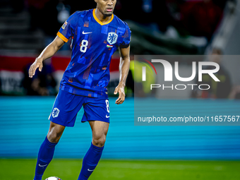 Netherlands midfielder Ryan Gravenberch plays during the match between Hungary and the Netherlands at the Puskas Arena for the UEFA Nations...