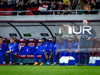 Netherlands trainer Ronald Koeman is present during the match between Hungary and the Netherlands at the Puskas Arena for the UEFA Nations L...