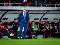 Hungary trainer Marco Rossi is present during the match between Hungary and the Netherlands at the Puskas Arena for the UEFA Nations League...