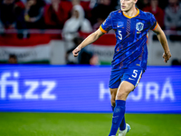 Netherlands defender Mickey van de Ven plays during the match between Hungary and the Netherlands at the Puskas Arena for the UEFA Nations L...