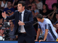 Israel Gonzalez coaches during the match between FC Barcelona and Alba Berlin, corresponding to week 2 of the Turkish Airlines Euroleague, a...