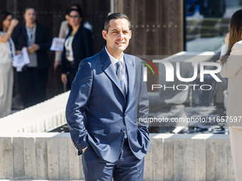 Cyprus government spokesman Konstantinos Letymbiotis is seen in Paphos, Cyprus, on October 11, 2024. The 11th Summit of the Southern EU Coun...