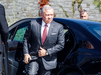 King of Jordan Abdullah II bin Al Hussein arrives at the event in Paphos, Cyprus, on October 11, 2024. The 11th Summit of the Southern EU Co...