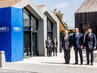 President of Cyprus Nikos Christodoulides welcomes King of Jordan Abdullah II bin Al Hussein in Paphos, Cyprus, on October 11, 2024. The 11t...