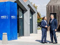 President of Cyprus Nikos Christodoulides welcomes Prime Minister of Croatia Andrej Plenkovic in Paphos, Cyprus, on October 11, 2024. The 11...