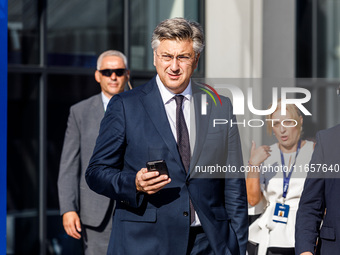 Prime Minister of Croatia Andrej Plenkovic is seen during the summit in Paphos, Cyprus, on October 11, 2024. The 11th Summit of the Southern...