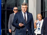 Prime Minister of Croatia Andrej Plenkovic is seen during the summit in Paphos, Cyprus, on October 11, 2024. The 11th Summit of the Southern...