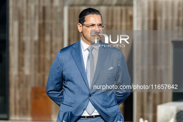 Minister of Foreign Affairs Constantinos Kombos is seen during the summit in Paphos, Cyprus, on October 11, 2024. The 11th Summit of the Sou...