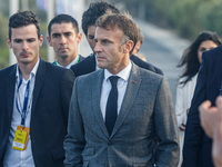 President of France Emmanuel Macron is seen during the summit in Paphos, Cyprus, on October 11, 2024. The 11th Summit of the Southern EU Cou...