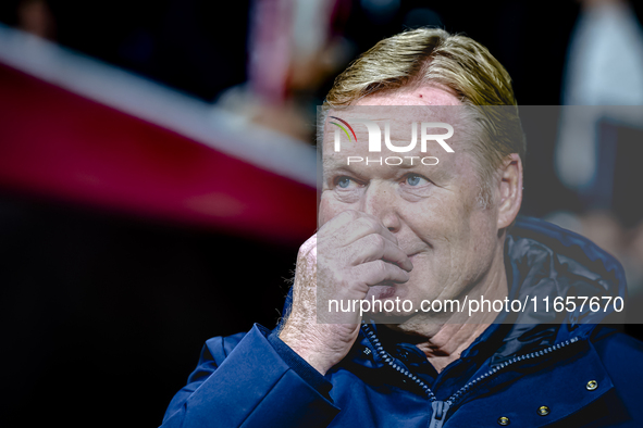 Netherlands trainer Ronald Koeman is present during the match between Hungary and the Netherlands at the Puskas Arena for the UEFA Nations L...