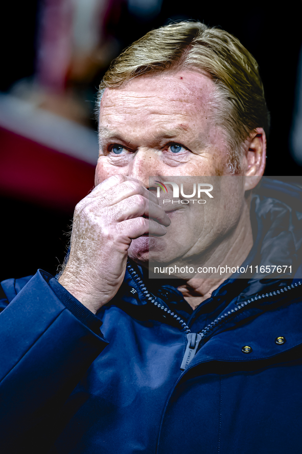 Netherlands trainer Ronald Koeman is present during the match between Hungary and the Netherlands at the Puskas Arena for the UEFA Nations L...