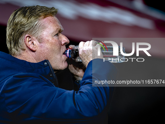 Netherlands trainer Ronald Koeman is present during the match between Hungary and the Netherlands at the Puskas Arena for the UEFA Nations L...