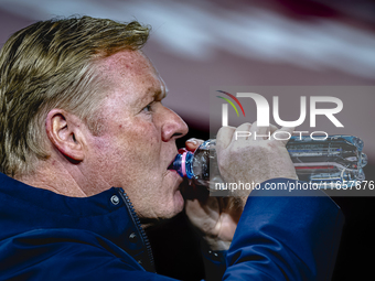 Netherlands trainer Ronald Koeman is present during the match between Hungary and the Netherlands at the Puskas Arena for the UEFA Nations L...