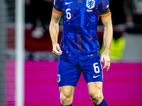 Netherlands defender Stefan de Vrij plays during the match between Hungary and the Netherlands at the Puskas Arena for the UEFA Nations Leag...