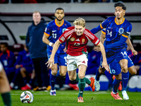 Hungary midfielder Andras Schafer and Netherlands midfielder Tijani Reijnders play during the match between Hungary and the Netherlands at t...