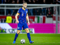 Netherlands defender Stefan de Vrij plays during the match between Hungary and the Netherlands at the Puskas Arena for the UEFA Nations Leag...