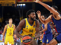 Trevion Williams plays during the match between FC Barcelona and Alba Berlin, corresponding to week 2 of the Turkish Airlines Euroleague, at...